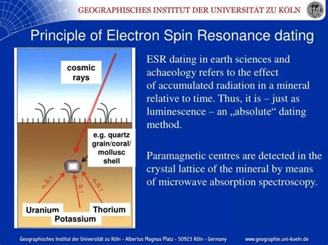 electron spin resonance fossil dating